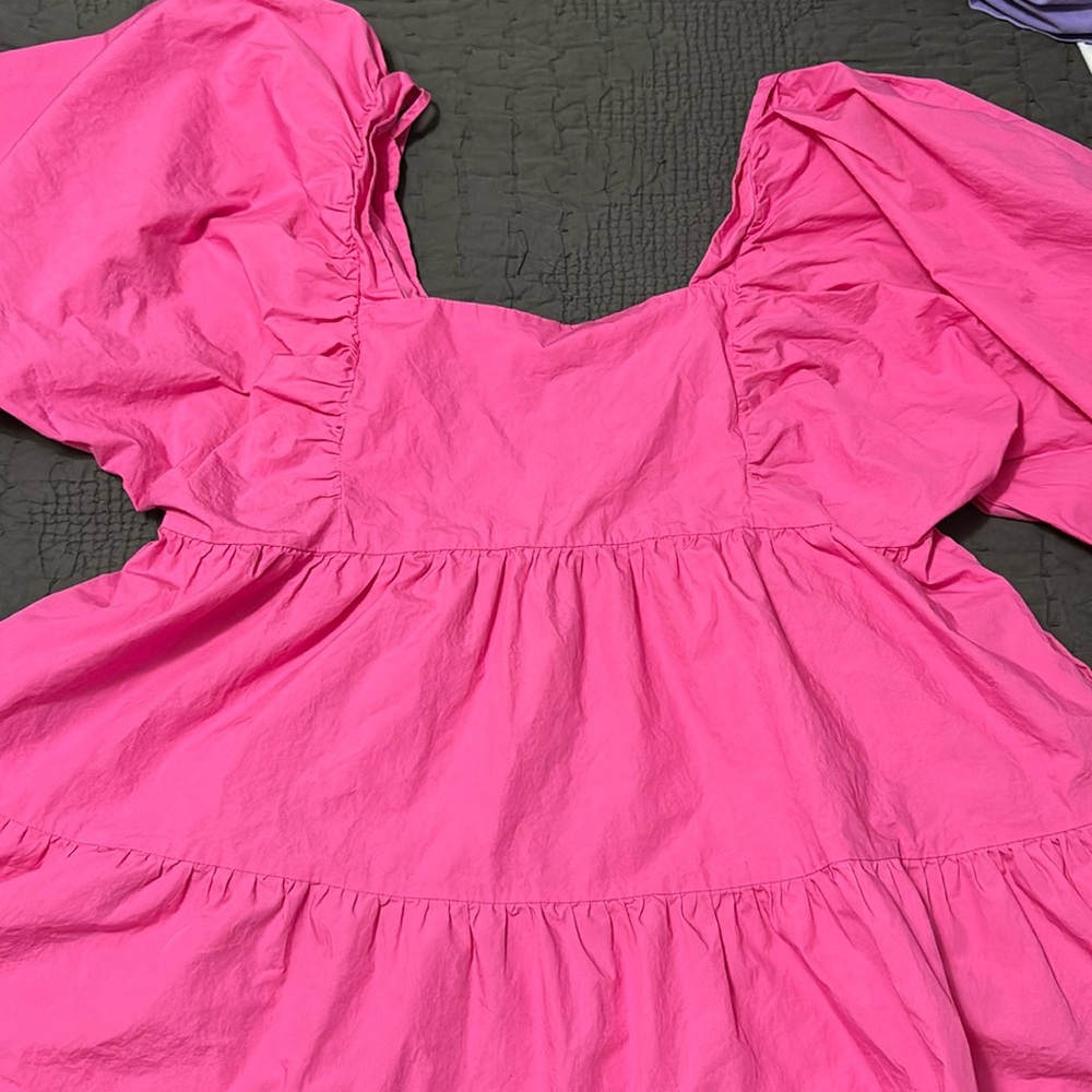 EUC Hot Pink Peplum Princess Dress